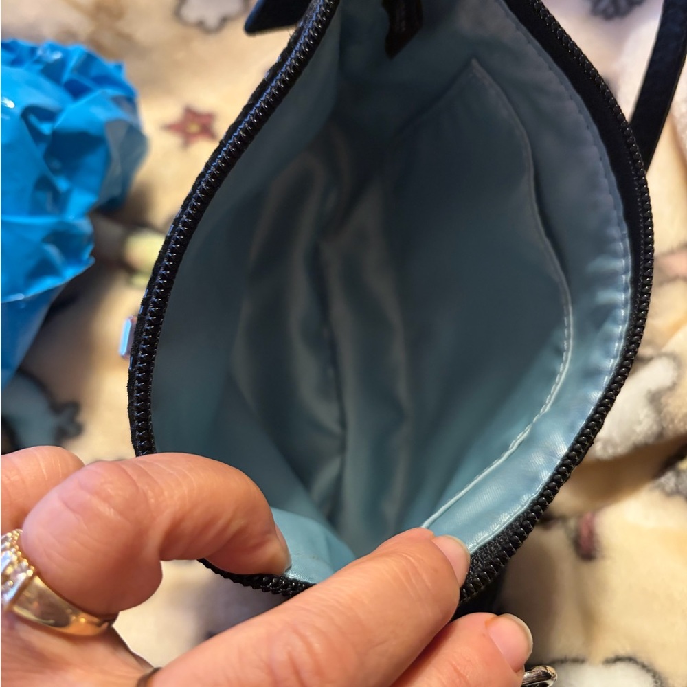 Gorgeous Y2K Coach signature monogram wristlet mini bag black canvas Pouchette - Picture 11 of 11